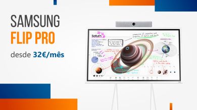 Ecrã interativo Samsung Flip Pro a partir de 32€/mês Ecrã interativo Samsung Flip Pro a partir de 32€/mês